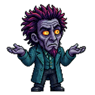 Protagonist shrugging